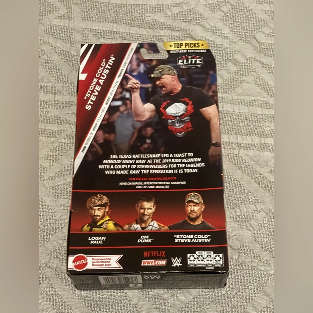 Stone Cold Steve Austin WWE 2025 Raw on Netflix Action Figure New in Box - Picture 5 of 5
